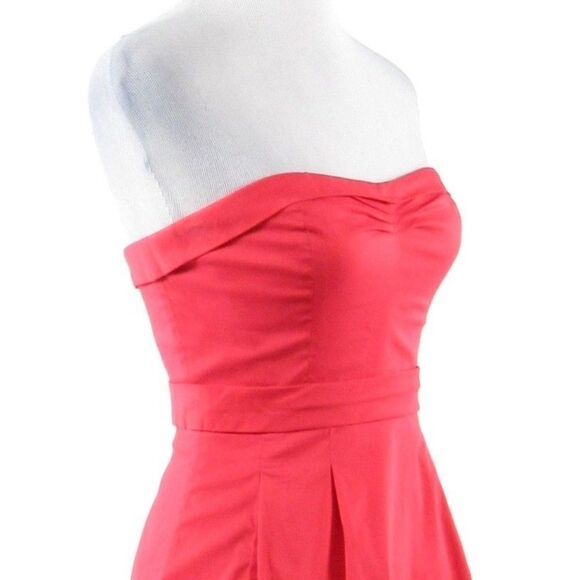 Light red CBG MAX AZRIA strapless dress 4 - Picture 4 of 8